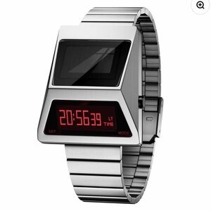 Stainless Steel Silver Digital Smartwatch - Silver